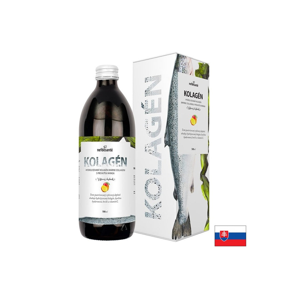 Morski kolagen, hialuronska kislina, VIT. C in magnezij - Formula za lase, koža in nohti, 500 ml, 16 odmerkov (okus manga)