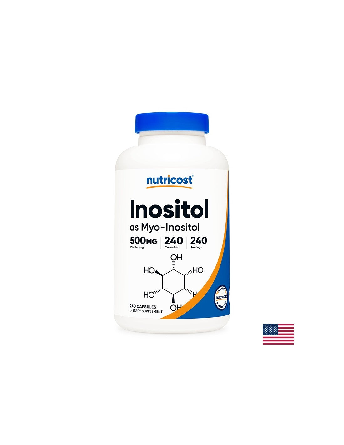 Hormonsko neravnovesje - inozitol (Myo inozitol/vitamin B8), 500 mg/240 kapsul <tc>Nutricost</tc>