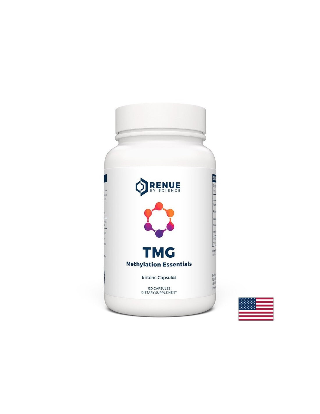 Proti staranju, zaščita DNK - TMG - trimetil glicin, cink, vitamini B6 in B12, folna kislina, 120 kapsul za 4 mesece vnosa