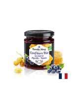 Jam iz organskega med, borovnice in grozdje, 220 g