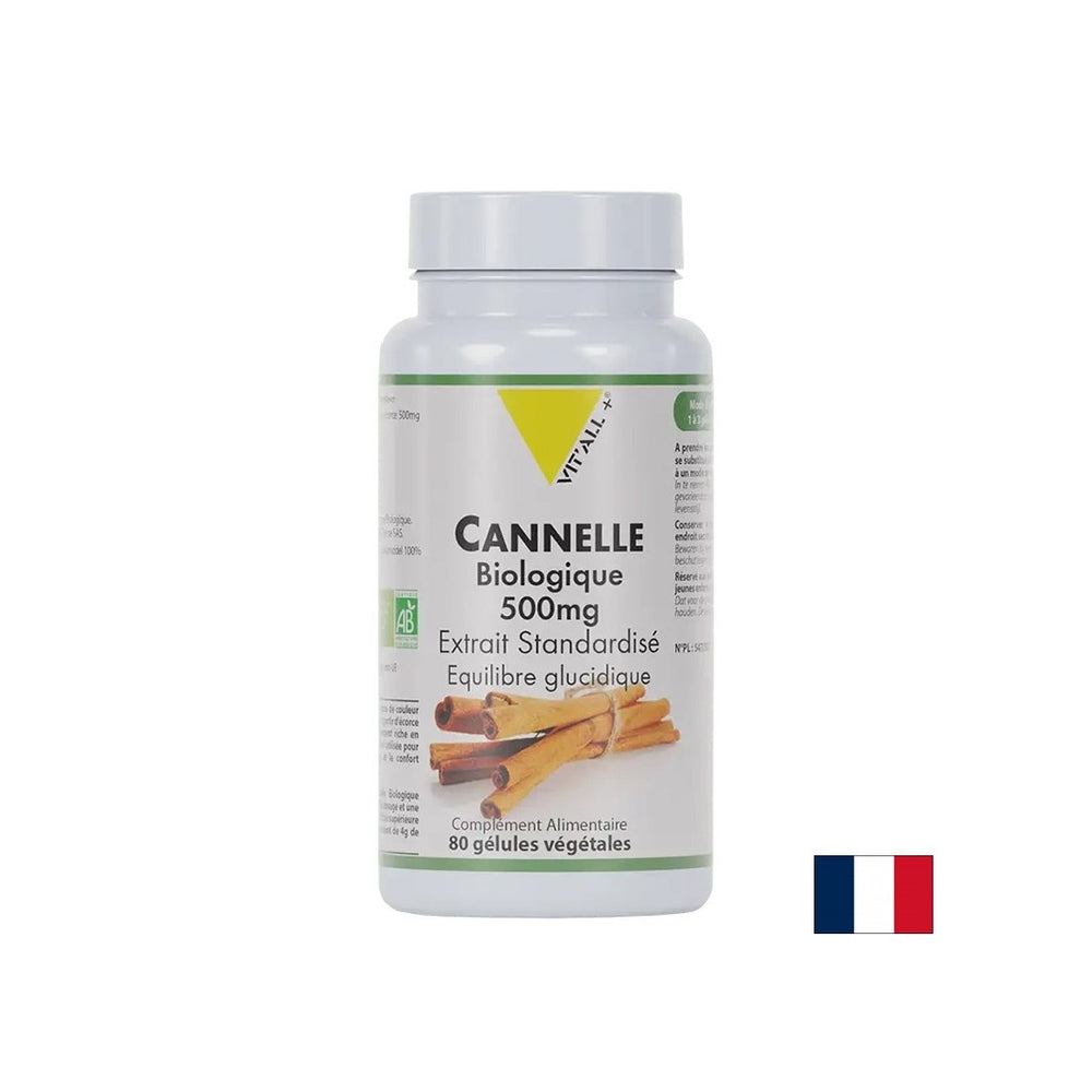 Nadzor krvnega sladkorja - Cejlonski cimet, organski, 500 mg x 80 kapsul