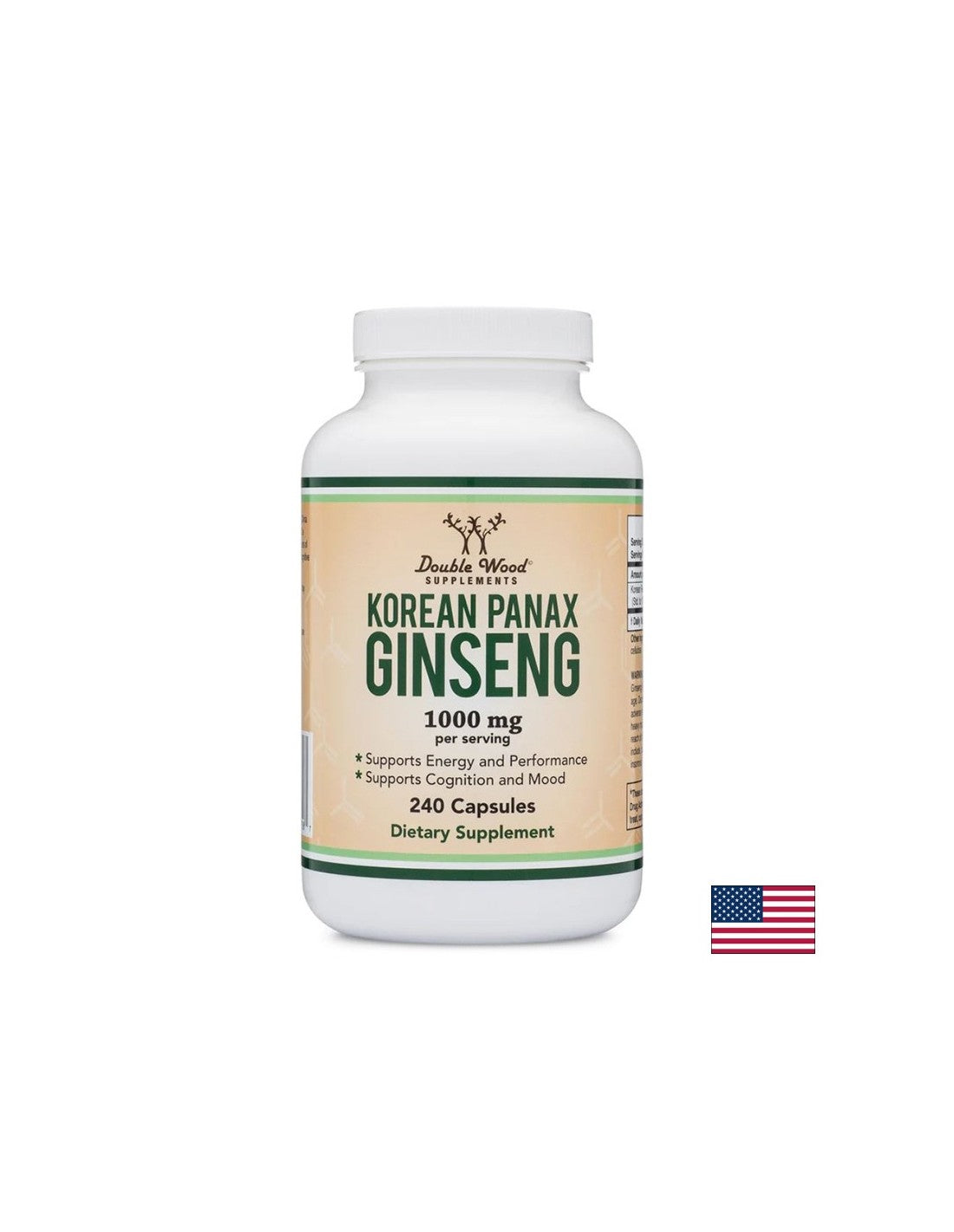Korean Panax Ginseng - korejski ginseng, 240 kapsul <tc>Double Wood</tc>