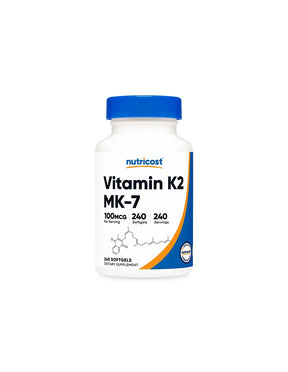 Bones and joints - Vitamin K2 100 µg, 240 softgel capsules Nutricost - Nutra Best Europe