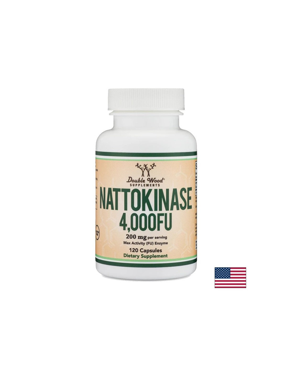 Kroženje - Nattokinase, 200 mg, 120 kapsul <tc>Double Wood</tc>