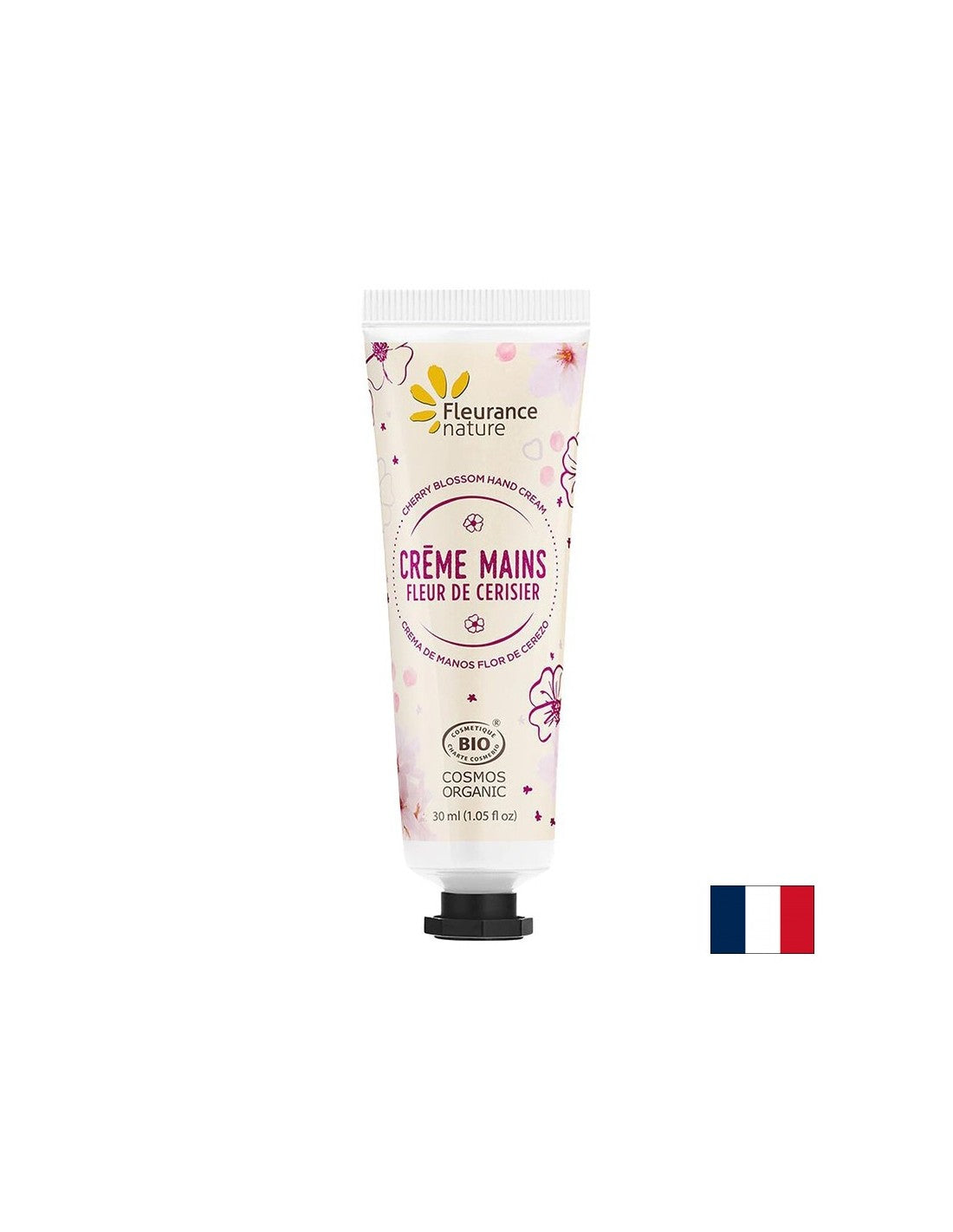 Krema za roke z ekstraktom češnjevega cveta, karitejevo maslo in aloe vero, 30 ml floriranja narava