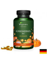 Kürbiskernöl Bio/ Ekološko bučno olje, 180 kapsul, 100% vegansko <tc>Vegavero</tc>