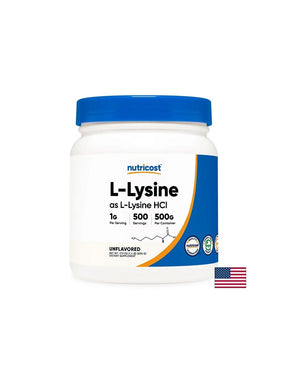 L-Lysine - Immune protection and tissue repair, 500 g powder - Nutra Best Europe