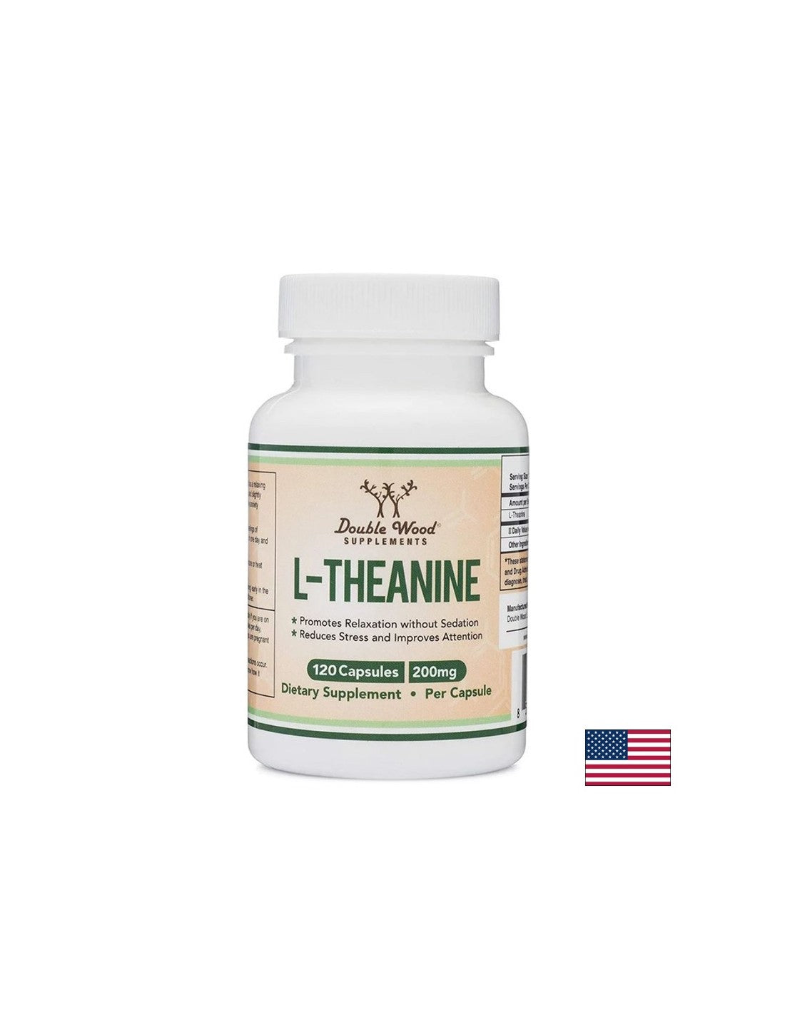 L-Theanine x 120 kapsul <tc>Double Wood</tc>