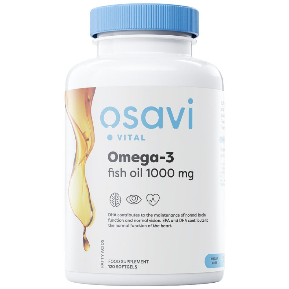 Omega 3 ribje olje 1000mg | Molekularno destilirane - 120 gel kapsule