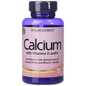 Calcium with Vitamins D and K 120 Tablets - Nutra Best Europe