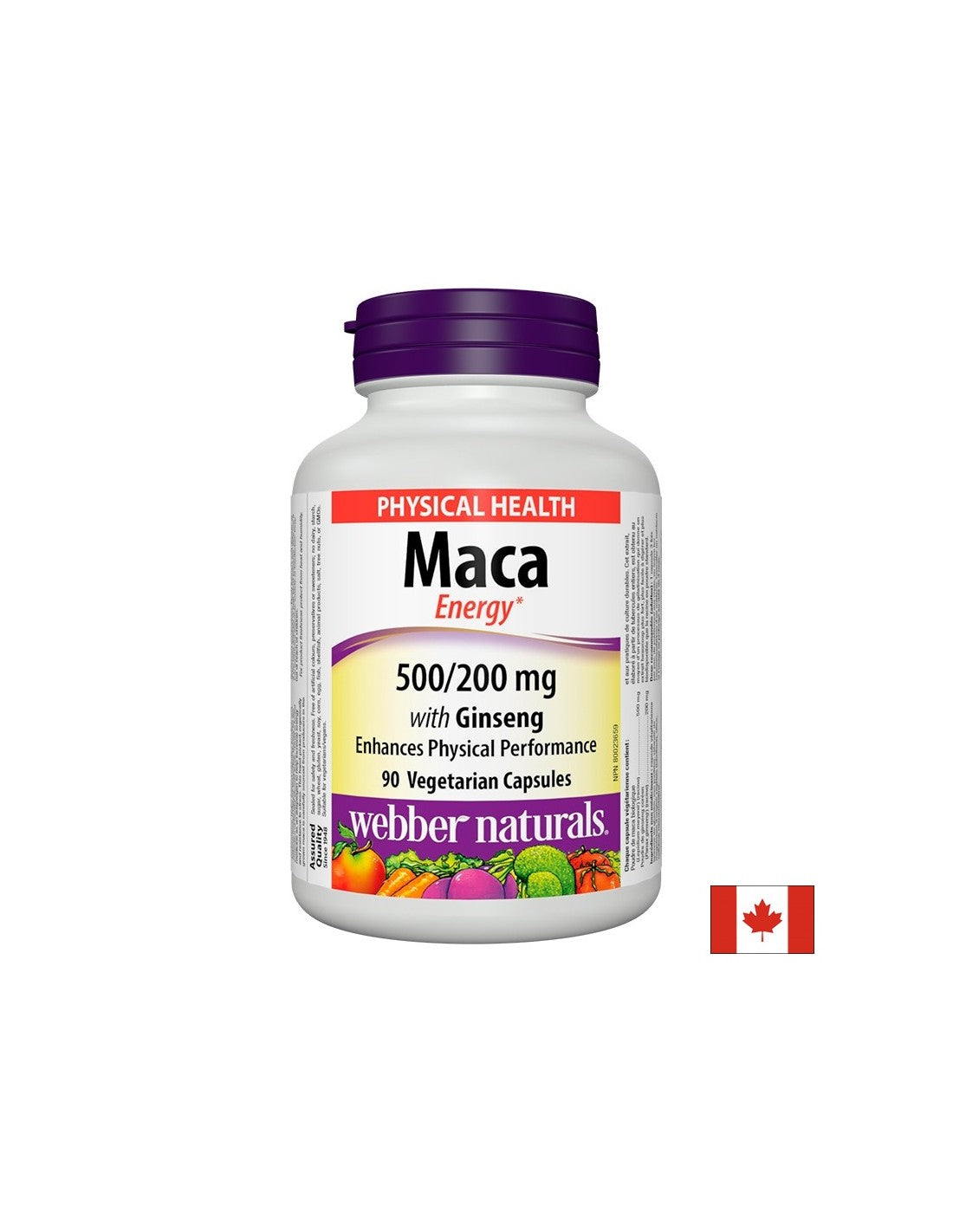 Maca Energy with Ginseng - Maca in korejski ginseng, 90 kapsul <tc>Webber Naturals</tc>