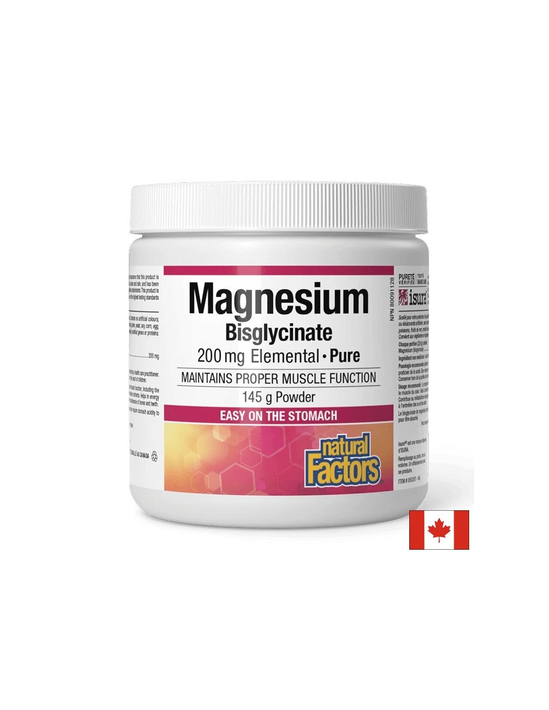 Magnezij (bisglicinat), 200 mg x 120 g prahu