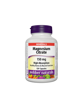Magnesium Citrate High Absorption - Magnesium citrate with high absorption 150 mg, 120 capsules - Nutra Best Europe