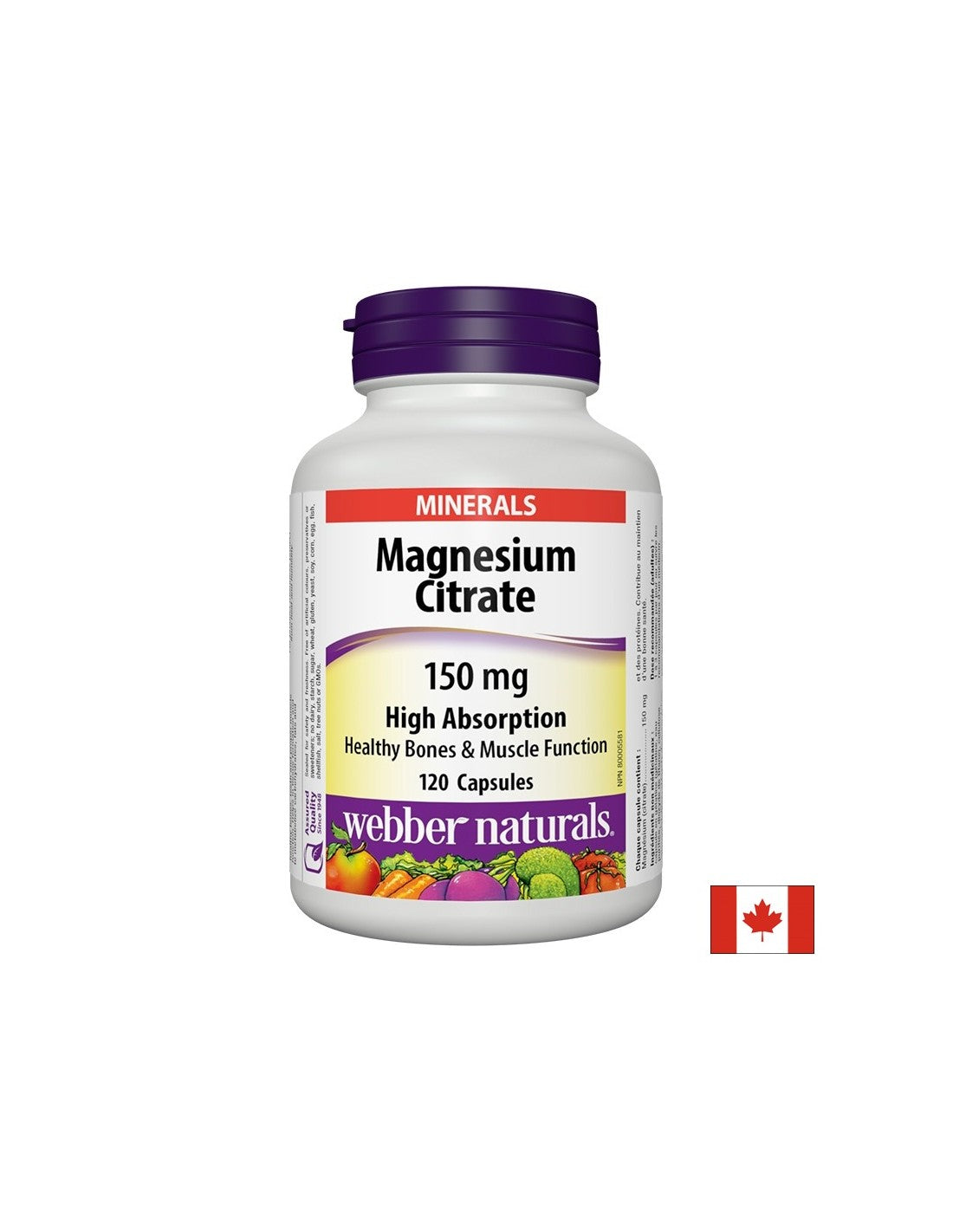 Magnezijev citrat z visoko absorpcijo - magnezijev citrat z visoko absorpcijo 150 mg, 120 kapsul
