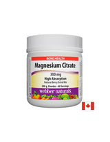 Magnezijev citrat – magnezijev citrat, ki se visoko absorbira, 300 mg, 200 g prahu z okusom jagodičja <tc>Webber Naturals</tc>