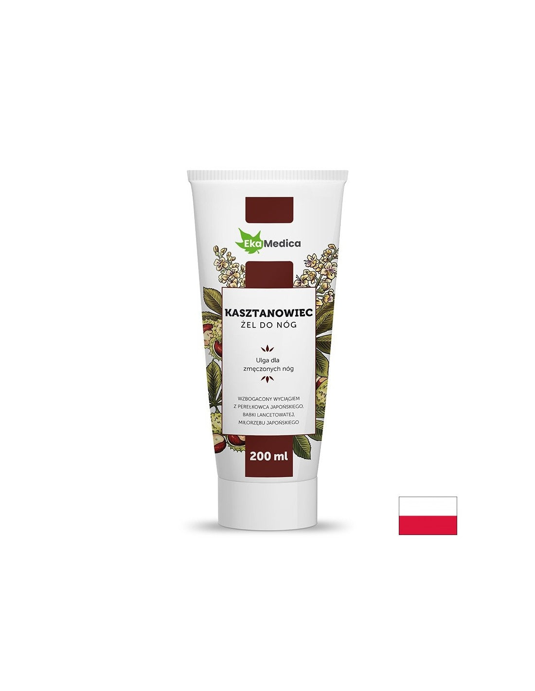 Gel za masažo stopal s konjskim kostanjem, 200 ml ekamedica