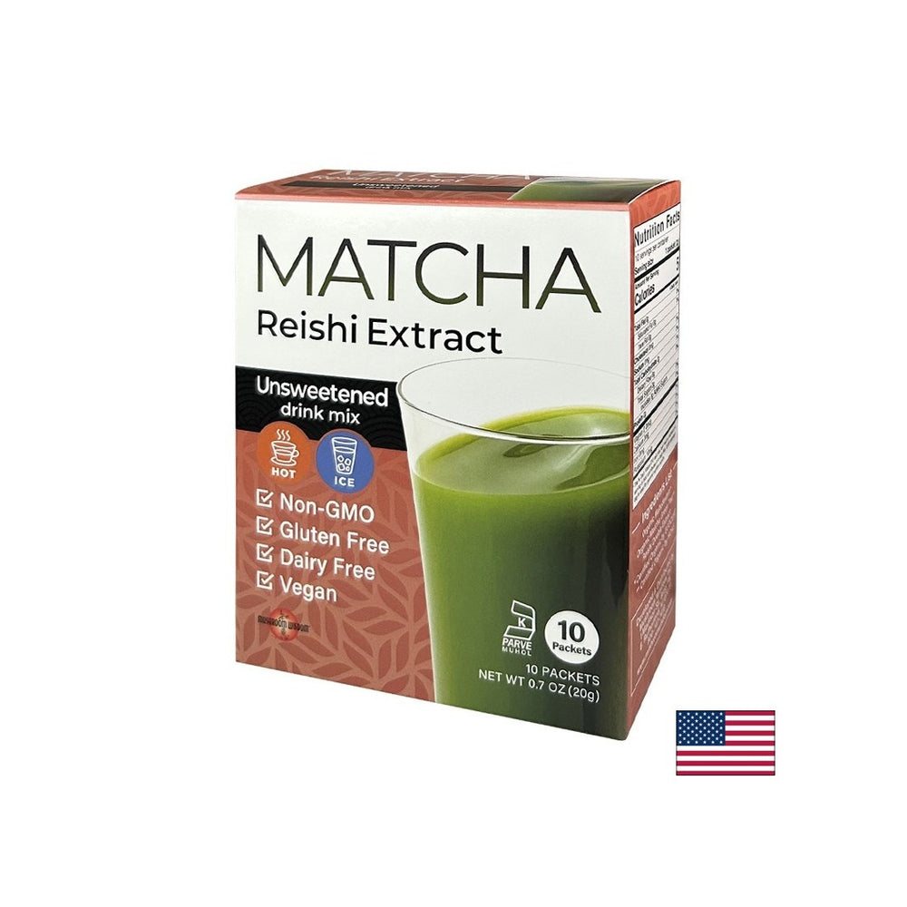 Matcha z izvlečkom gob reishi, 10 vrečk