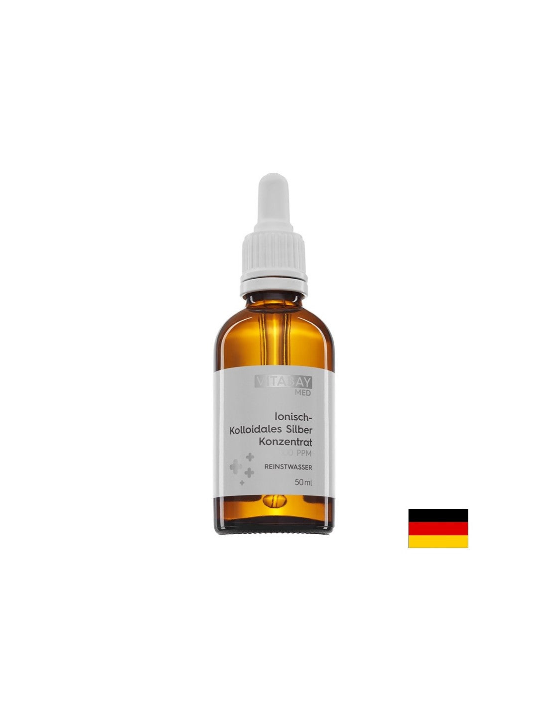 MED Kolloidales Silber Konzentrat - Koncentrat koloidnega srebra 500 PPM - 10:1 visoko koncentrirano, 50 ml <tc>Vitabay</tc>