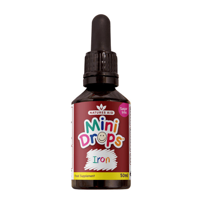 Železo + vitamin C + vitamin B12 + kapljice folne kisline za otroke (mini kapljice železo) 50ml Natursaid