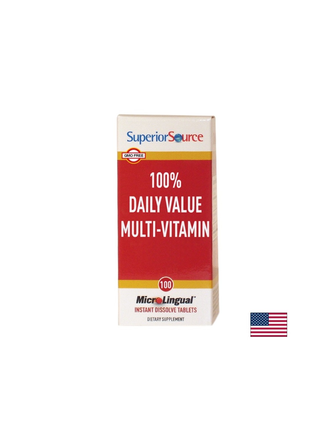 Multivitamini - 100 % dnevne vrednosti multivitaminov, 100 podjezičnih tablet <tc>Superior Source</tc>