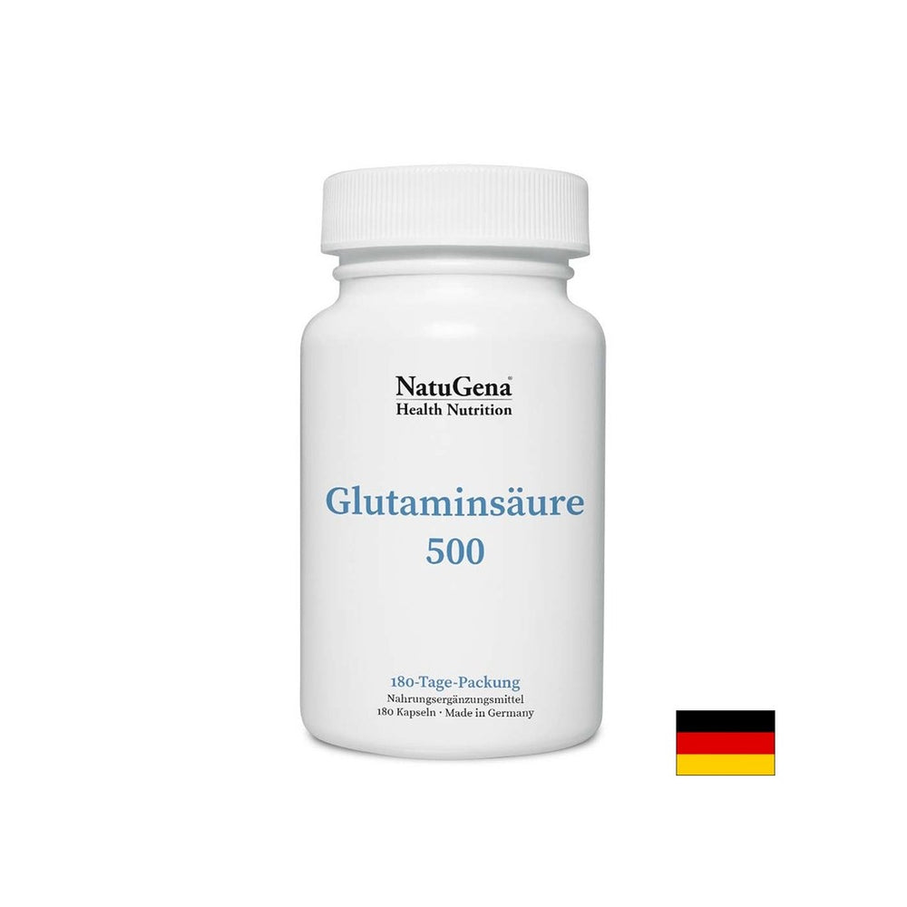 Mišična funkcija - glutaminska kislina, 500 mg x 180 kapsul