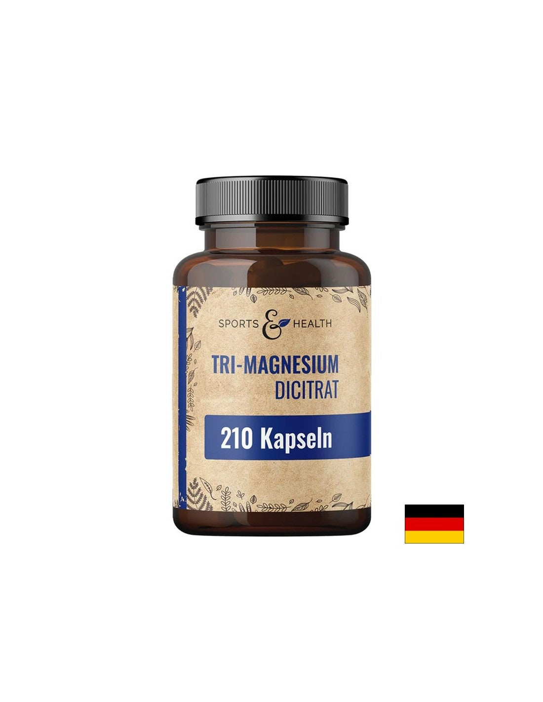 Mišična funkcija, srce in nevrološko zdravje-magnezij (tri-magnezij-dicitrat), 120 mg x 210 kapsul
