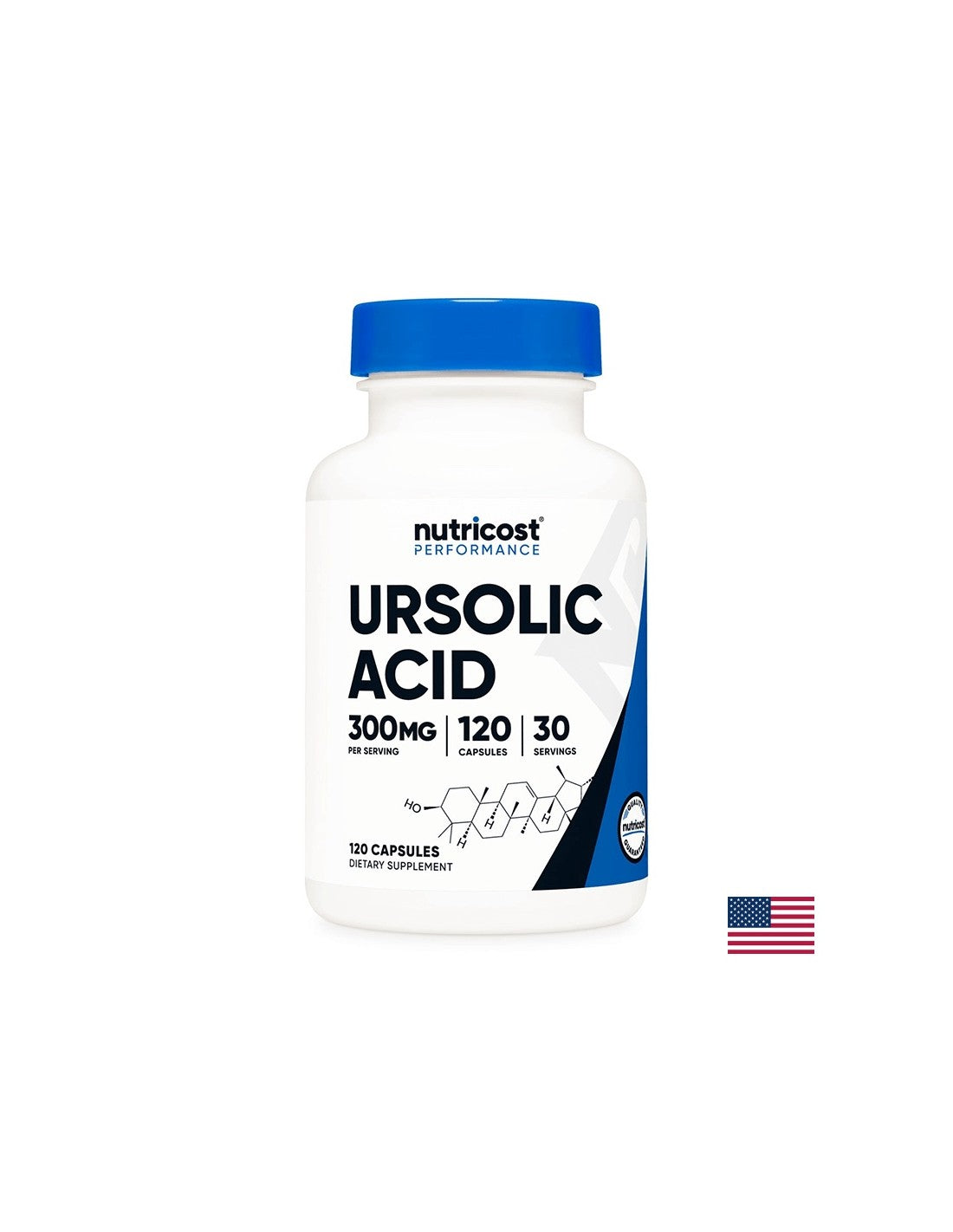 Delovanje mišic - ursolna kislina (Ursolic Acid), 120 kapsul <tc>Nutricost</tc>