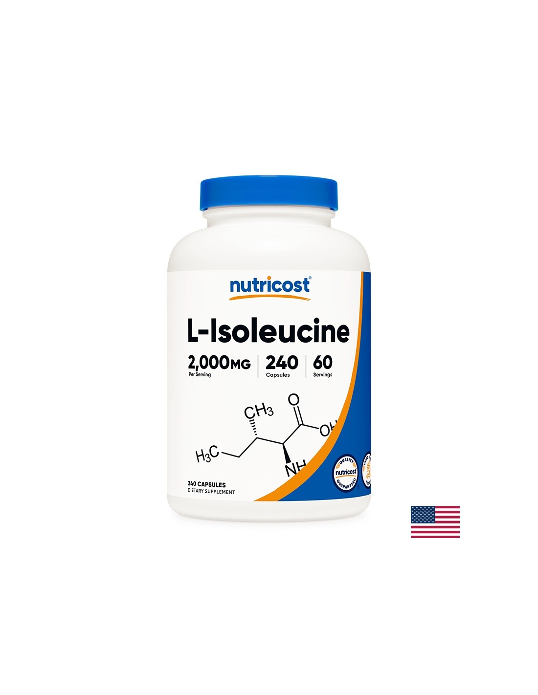 Mišična masa in vzdržljivost - L-izolevcin, 500 mg x 240 kapsul <tc>Nutricost</tc>