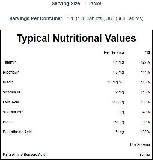 Vitamin B kompleks 360 tablet