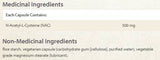 N-acetil l-cistein 500 mg 90 kapsul