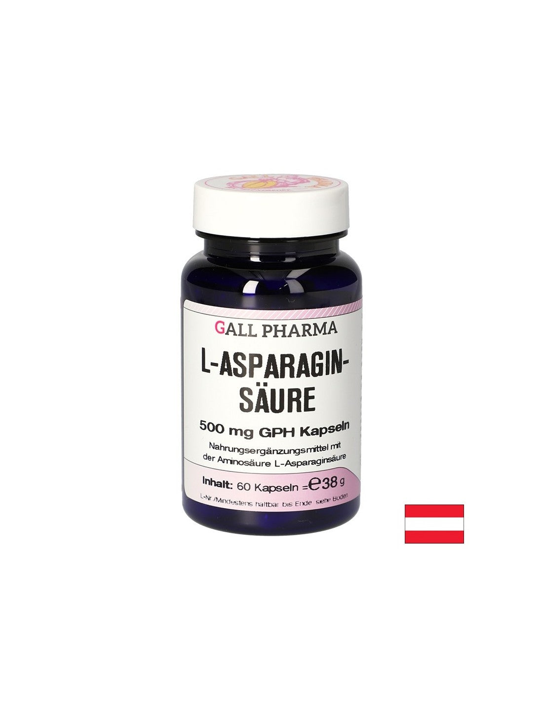 Živčna in možganska funkcija - l -aspartinska kislina, 500 mg x 60 kapsul