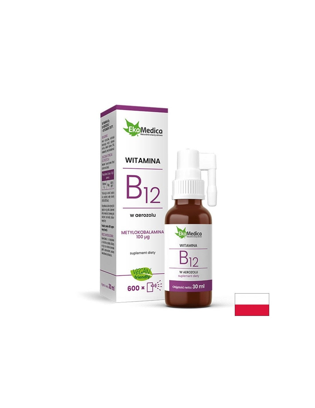 Živčni sistem in energija - vitamin B12 razpršilo, 30 ml Ekamedica