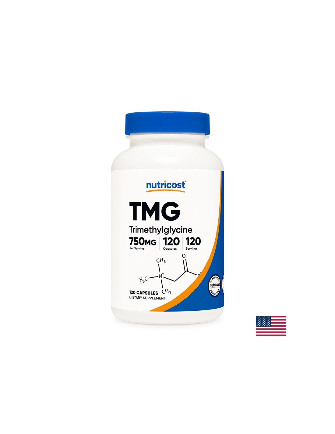 Normalizira nivo homocisteina - TMG Betain anhidrid (trimetilglicin), 750 mg x 120 kapsul <tc>Nutricost</tc>