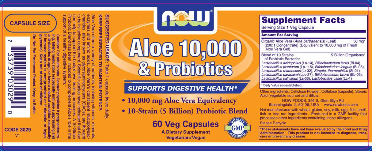 Aloe vera 10.000 in probiotiki - 60 kapsul