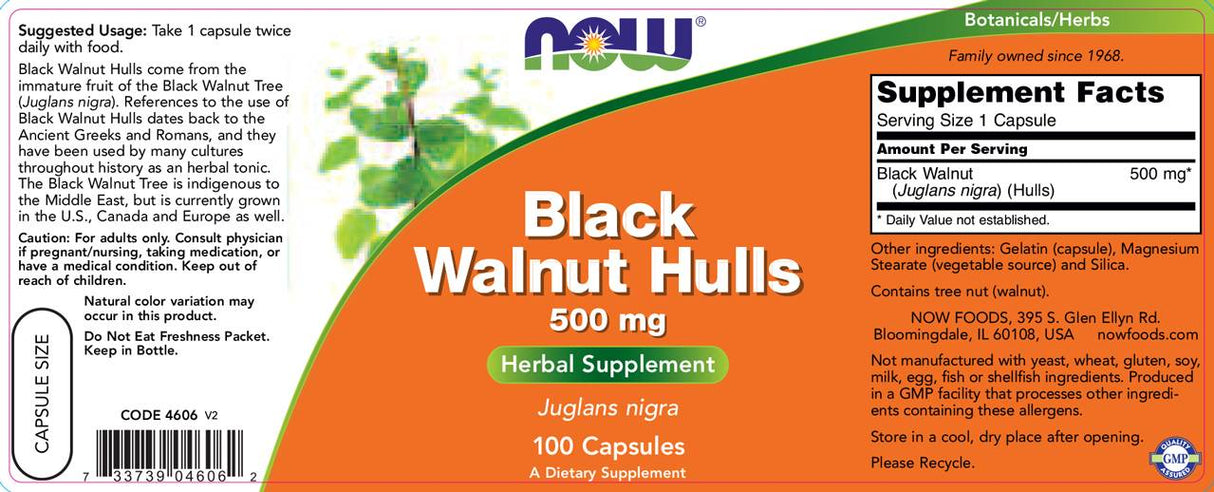 Črni orehovi trupi 500 mg - 100 kapsul