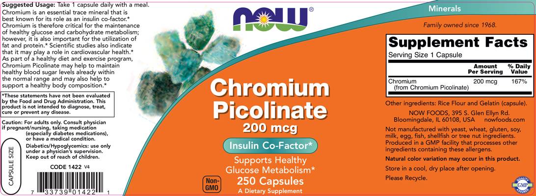 Krom pikolinat 200 mcg - 100 kapsul