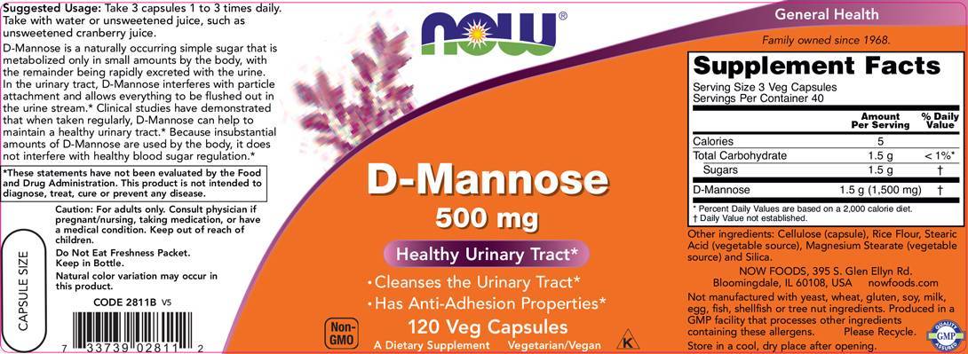 D -Mannose 500 mg - 60 kapsul