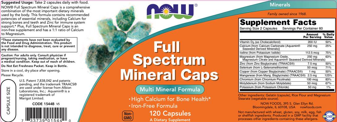 Mineralni pokrovčki celotnega spektra - 120 kapsul