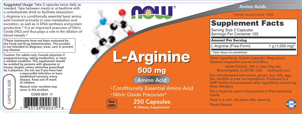 L -arginin 500 mg - 250 kapsul