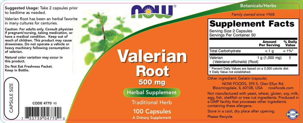 Valerijska korenina 500 mg - 100 kapsul