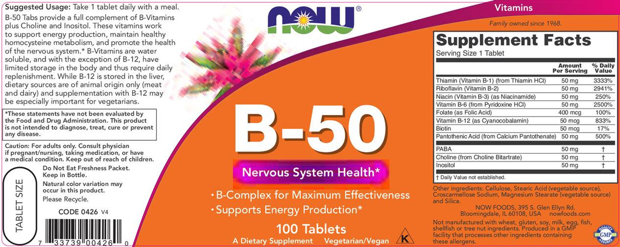 Vitamin B-50 [100 tablet, 100 odmerkov]