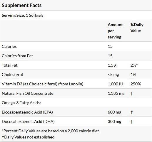 Ultra omega 3-D z vitaminom D-3-90 gel kapsul