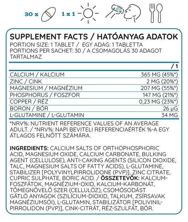 Ca/Zn/mg | Formula kalcijevega magnezija cinka - 30 tablet
