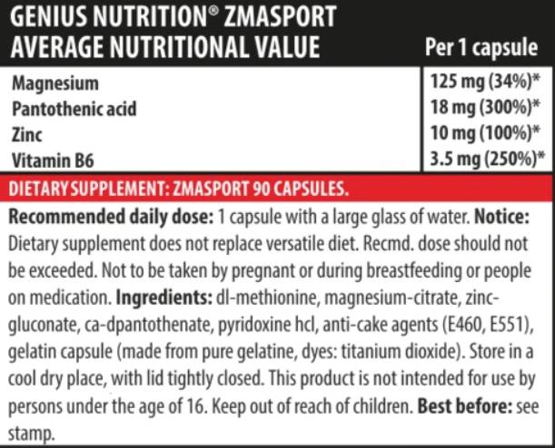 ZMA Sport - 90 kapsul