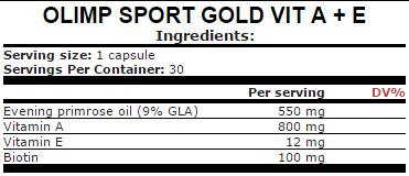 Gold Vit A+E - 30 kapsul