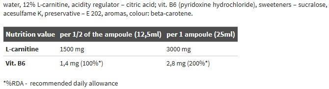 L -karnitin 3000 Extreme Shot - 25 ml