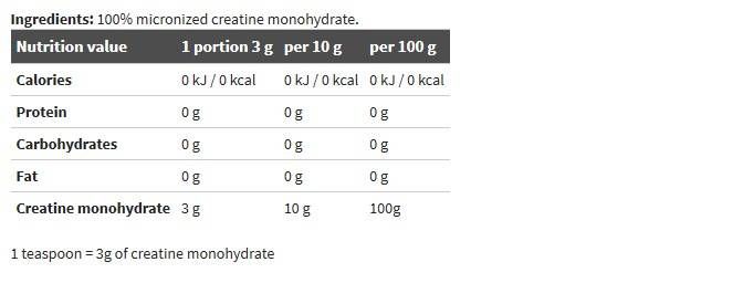 Kreatin mono creapure v prahu - 500 gramov