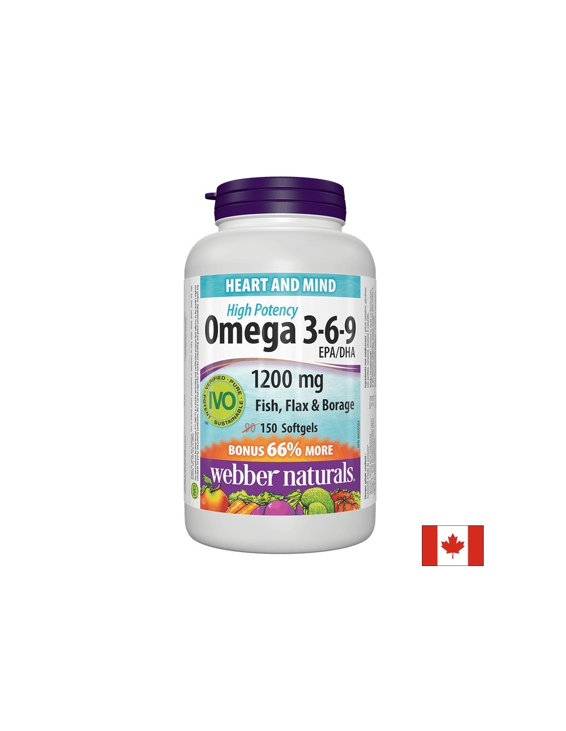 Omega 3-6-9 esencialne maščobne kisline-hormonsko ravnovesje, delovanje srca in možganov, 1200 mg x 150 kapsule softgela