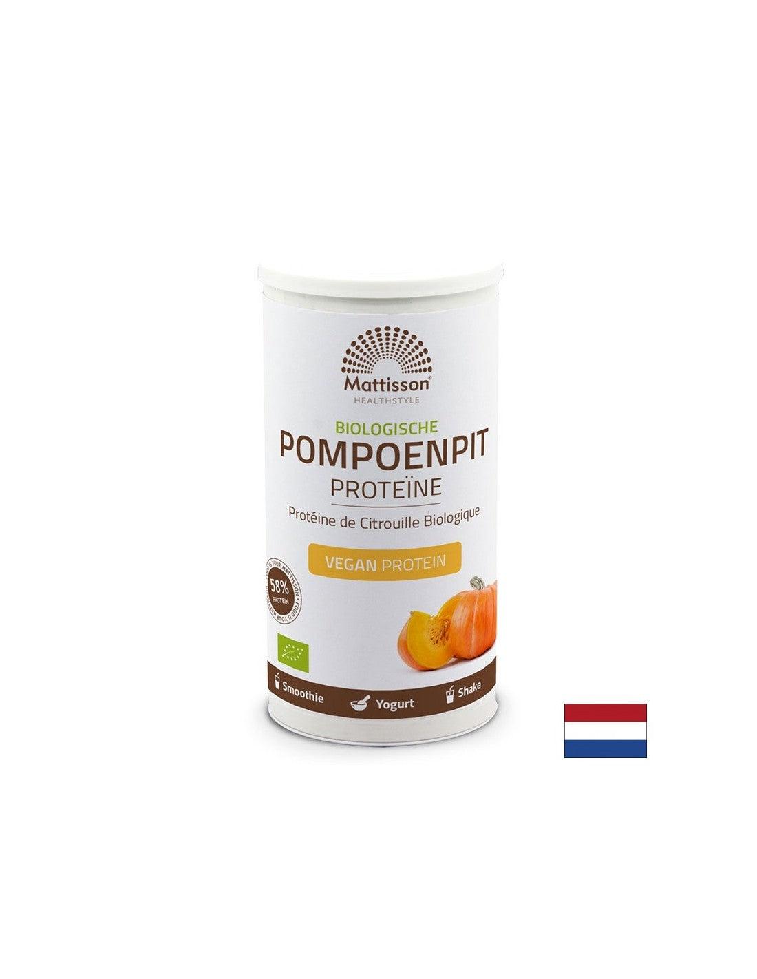 Organske beljakovine iz bučnih semen 58%, 250 g <tc>Mattisson Healthstyle</tc>