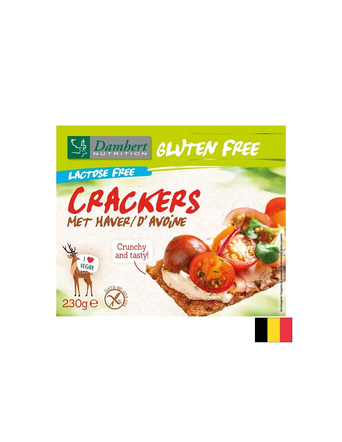Ovseni krekerji (brez glutena in laktoze), 230 g